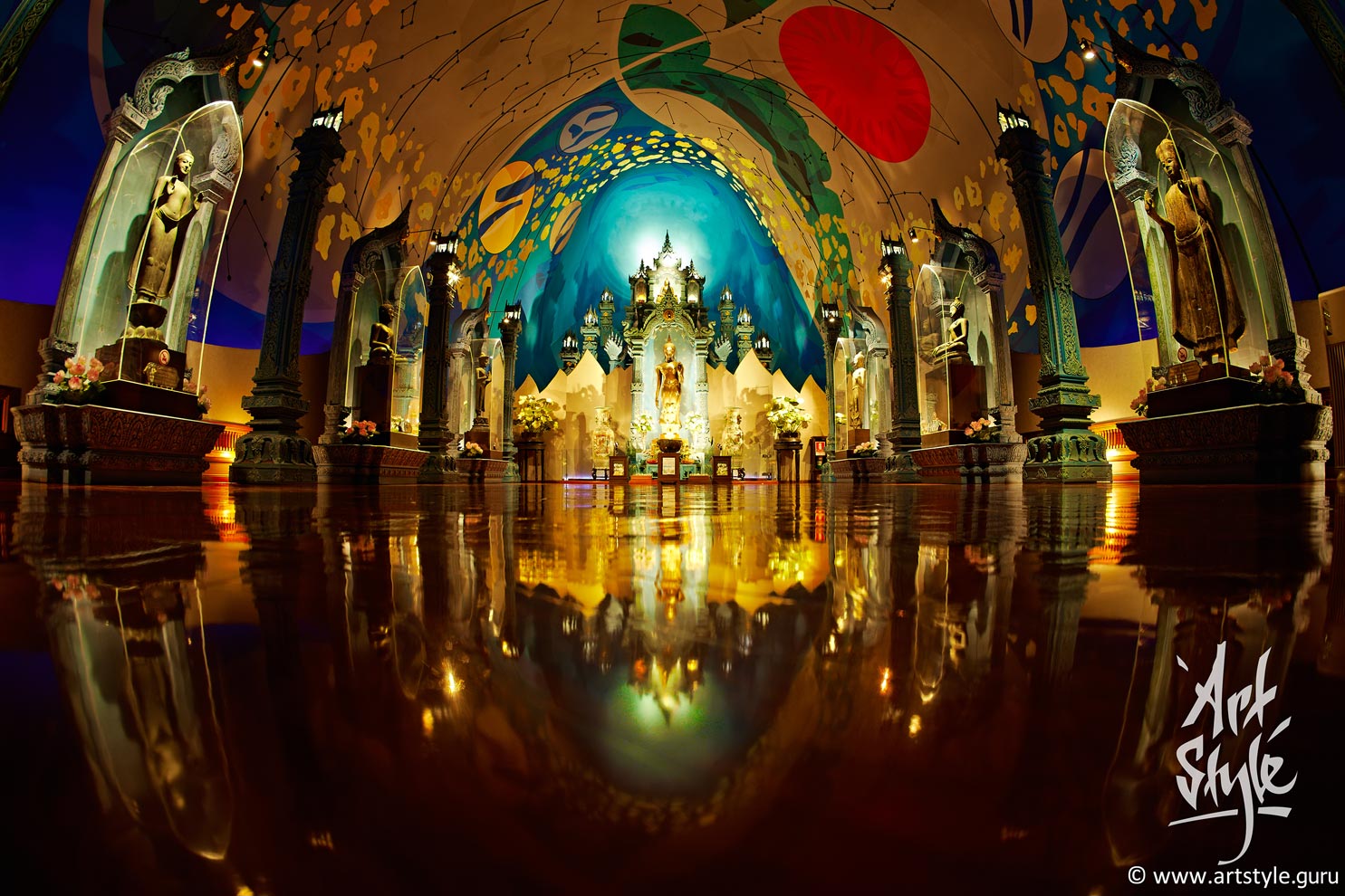 Shrine inside Erawan belly, Erawan museum/temple, Bangkok, Thailand.