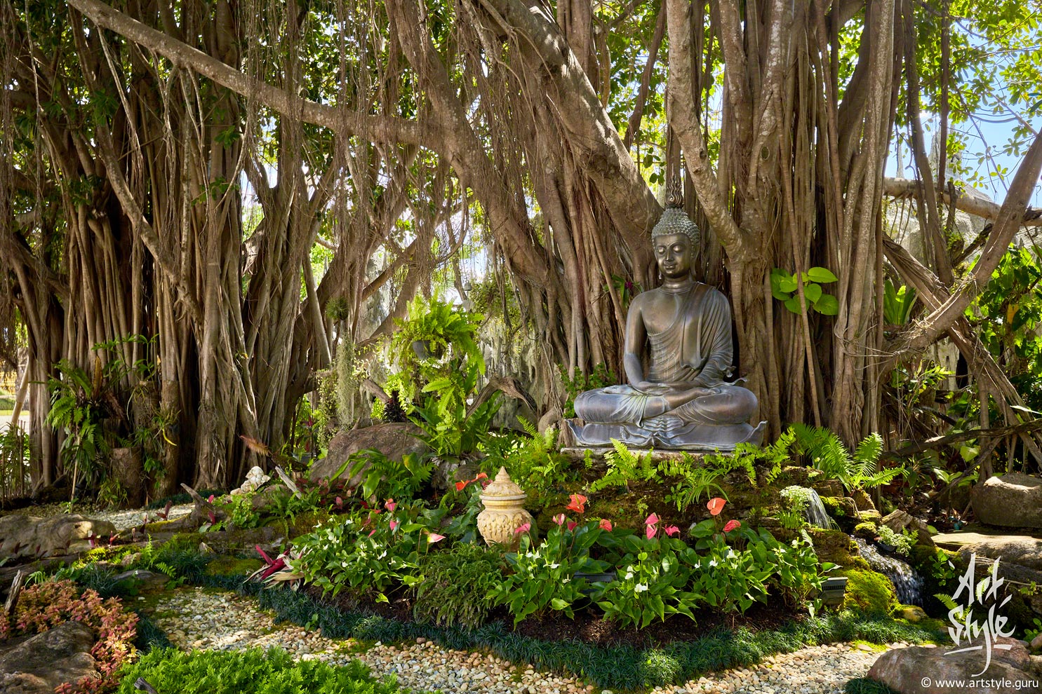 Dhamma Garden, White Temple (Wat Rong Khun), Chiang Rai, Thailand.
