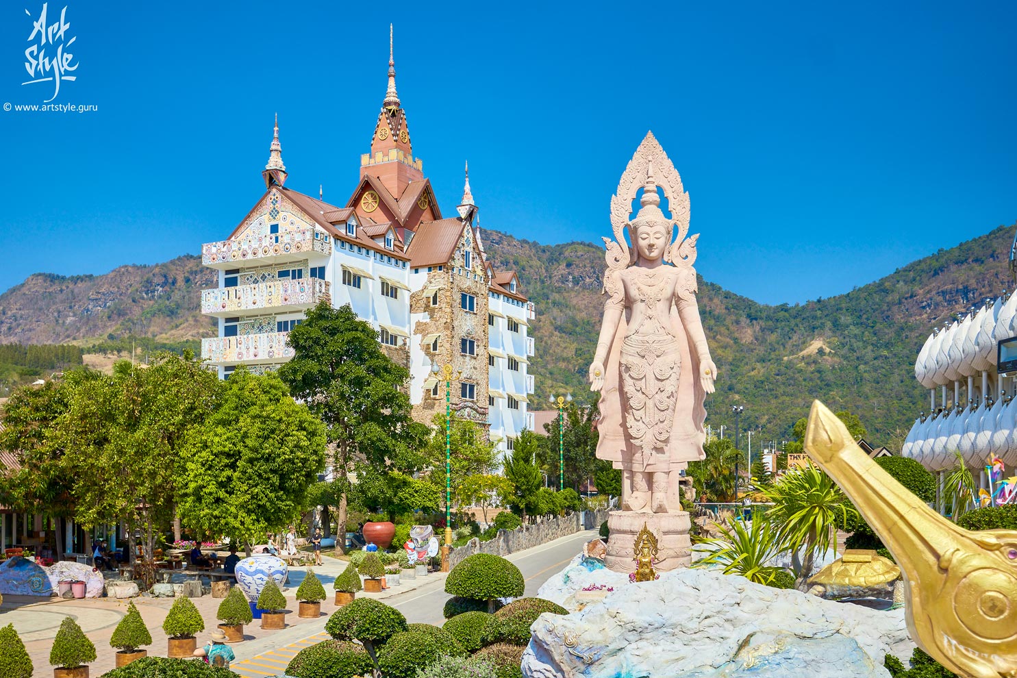 Living quaters, Wat Phra That Pha Sorn Kaew, Phetchabun, Thailand.