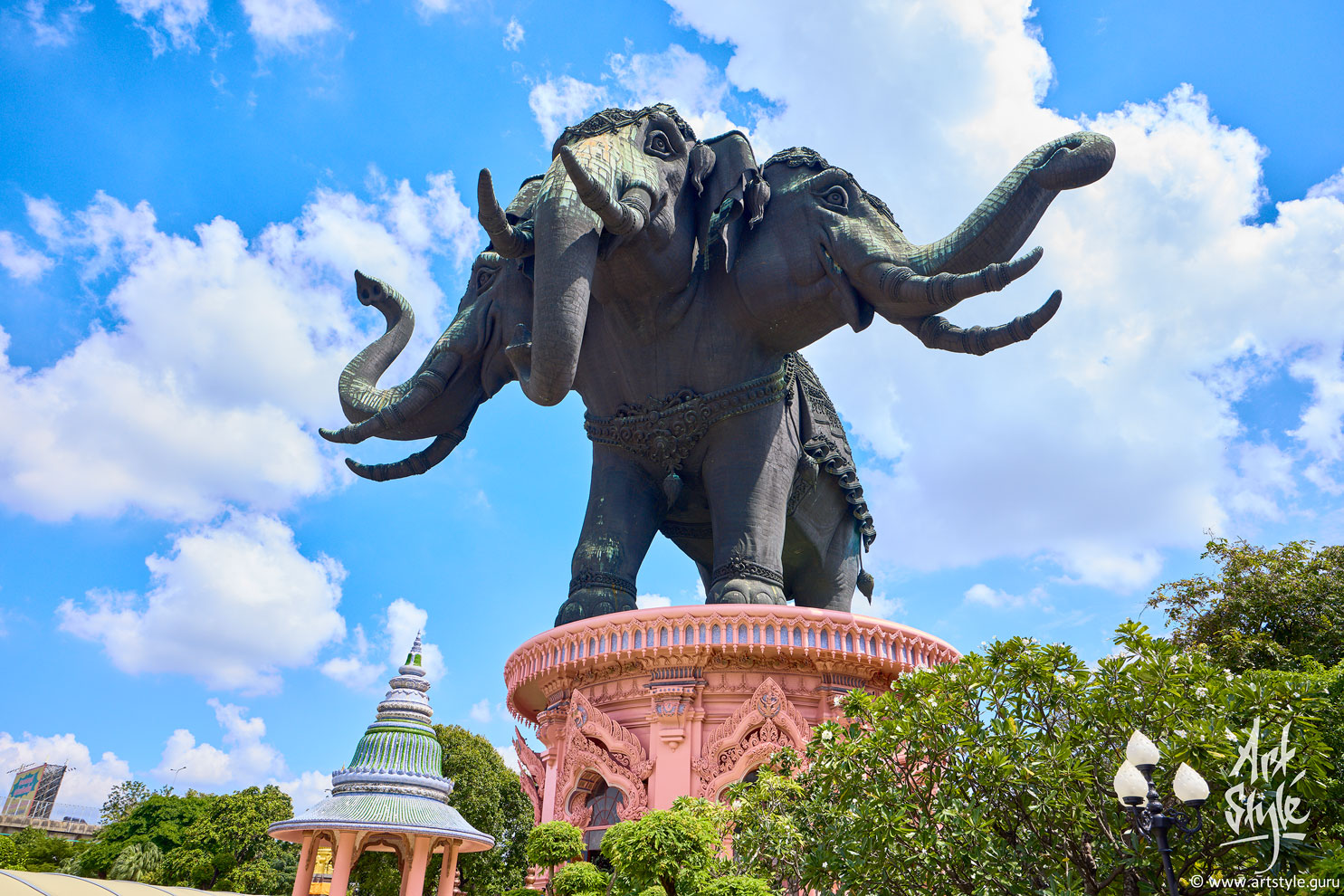 Erawan museum/temple, Bangkok, Thailand.